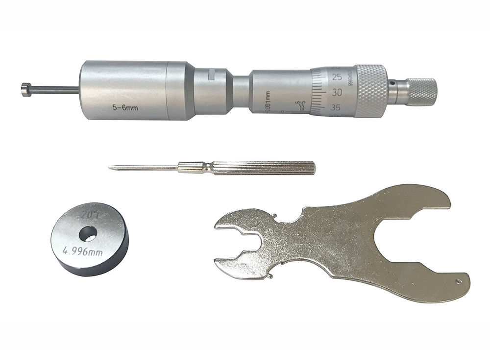 5-6mm 3 Point Id Micrometer Small Hole Bore Gauge Metric / Inch Measurement