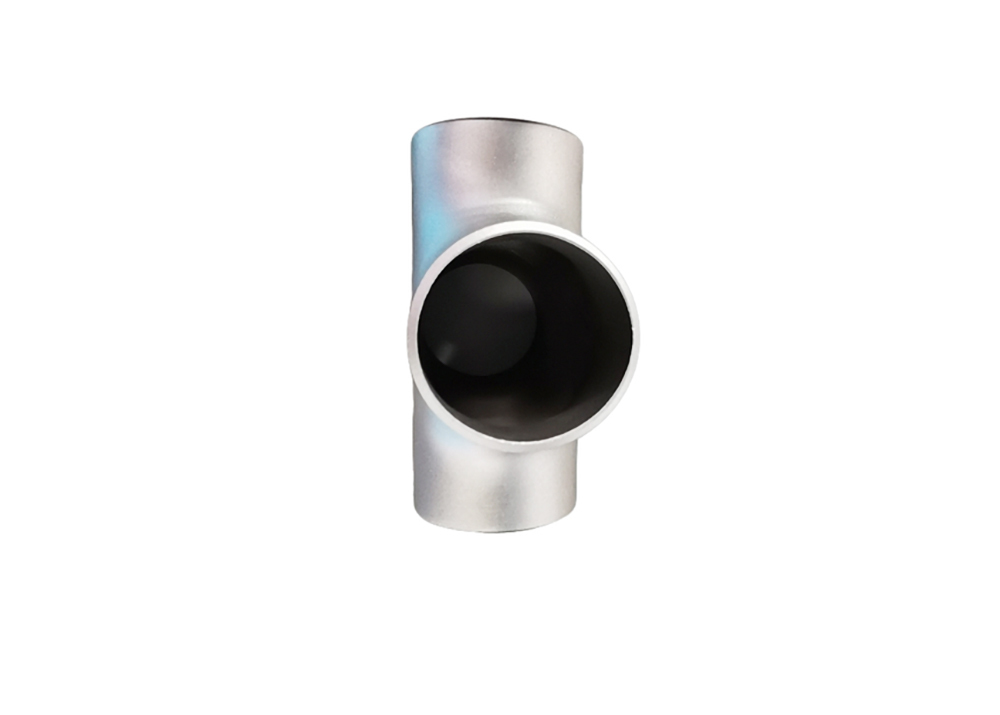 Shot Blasting Surface Finish Titanium Seamless Cross Pipe Fittings with OEM Customization