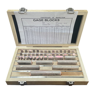 46 piezas de bloques de calibre rectangular establecidos en el estándar DIN