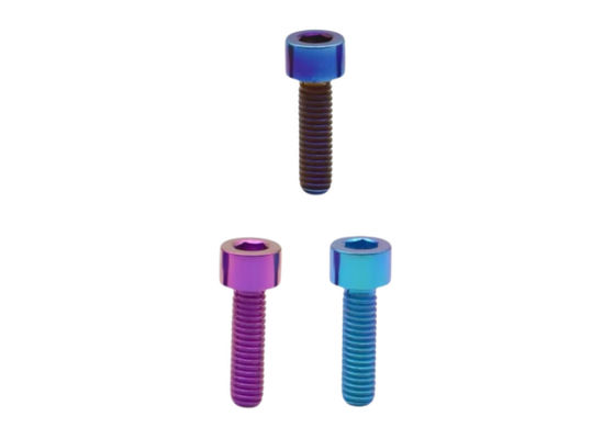 Tornillos de cabeza hexagonal de titanio anodizado para carreras y motocicletas