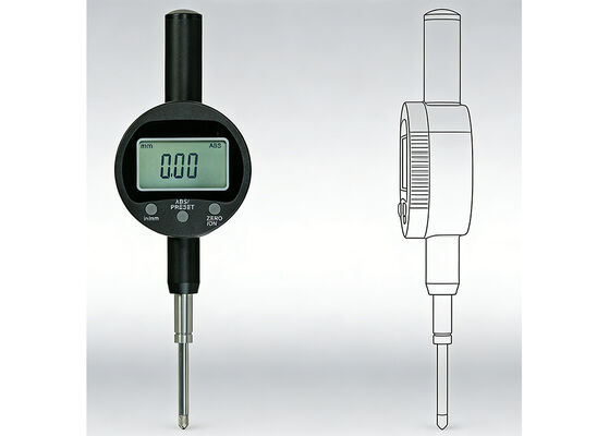 Alta precisión y rendimiento estable Medidor electrónico de rango de 0-25,4 mm con salida de datos para inspección QC